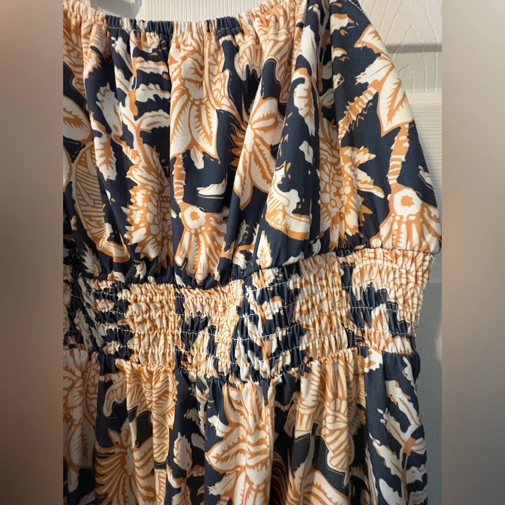 Floral Maxi Spaghetti Strap Smocked Dress with Pockets - Picture 4 of 9